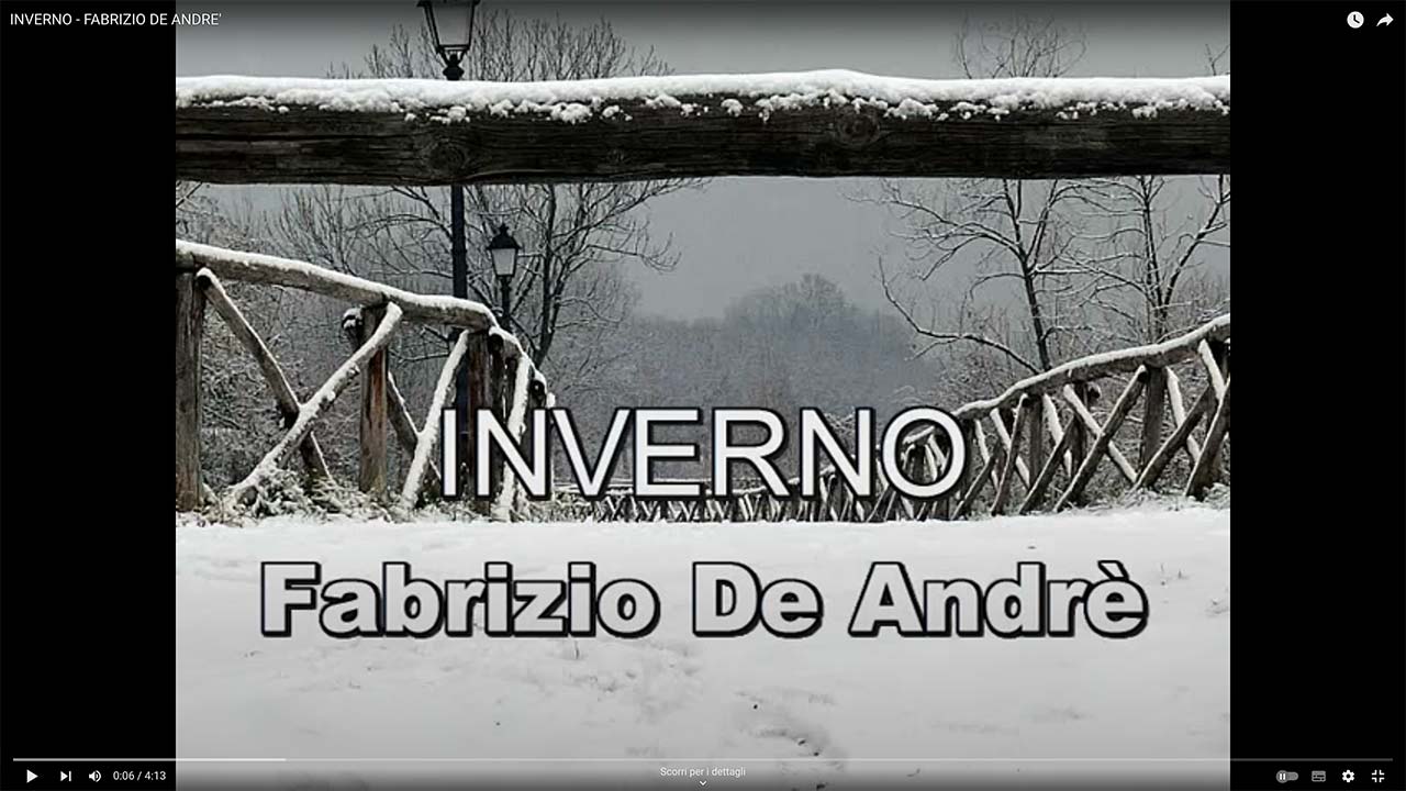 Fabrizio De Andrè - Inverno - YouTube by francesca49