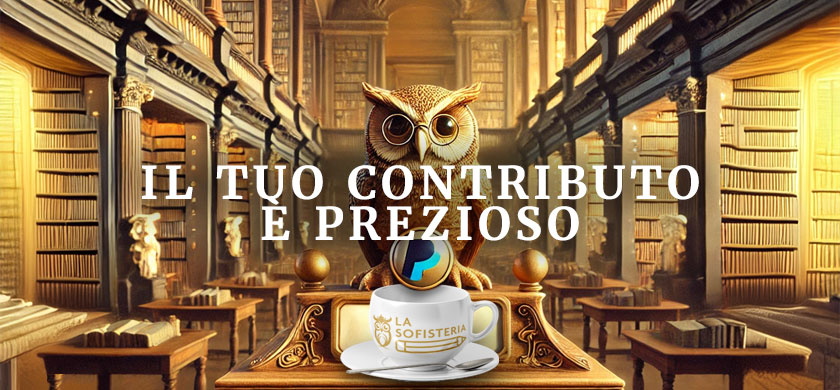 LA SOFISTERIA - Sostienici con una libera donazione LA SOFISTERIA - Sostienici con una libera donazione